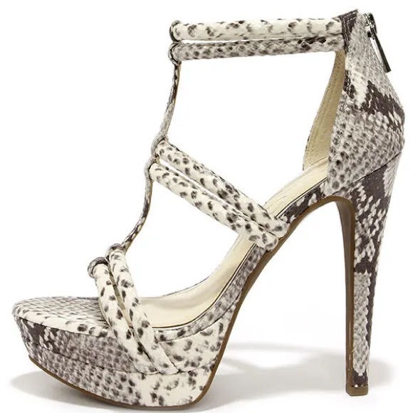 Jessica Simpson Solena Mojito Snakeskin Dress Sandals Size 8.5 NWOB - Picture 1 of 14